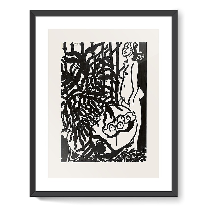 Nu debout, fougère noire (affiches d'art encadrées)