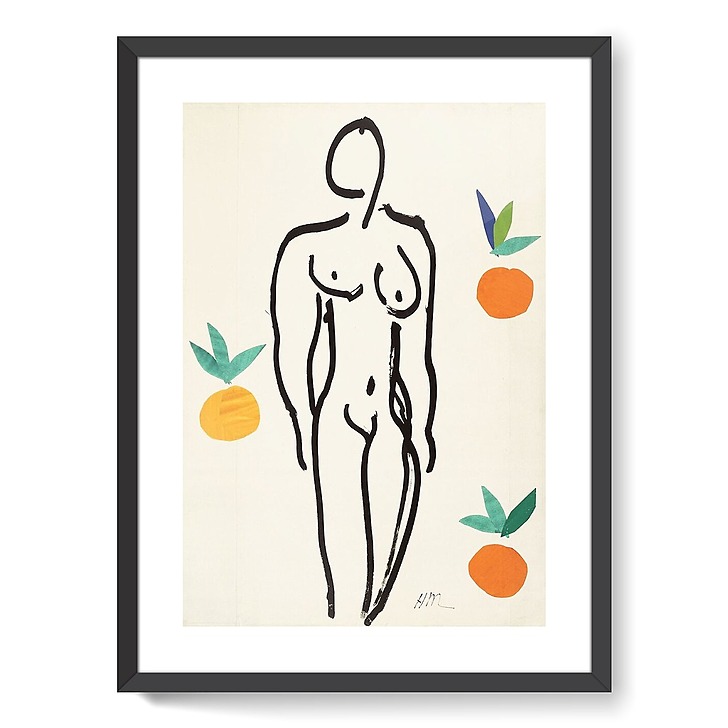 Nu aux oranges (framed art prints)