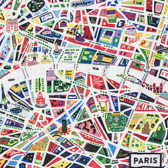 Map of Paris tote bag