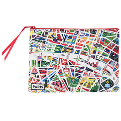 Map of Paris utility pouch