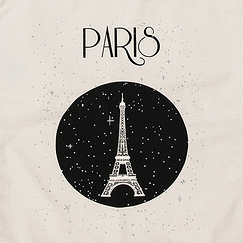 Paris Stars tote bag