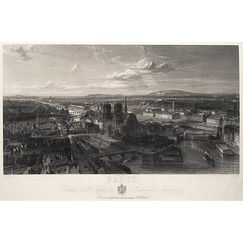 Engraving Paris in 1860 - Edouard Willmann