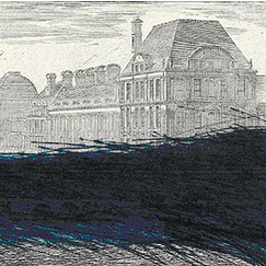 Estampe Vue et perspective du palais et des jardins des Tuileries - Arnulf Rainer 1992