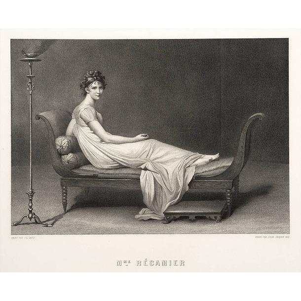 Estampe Madame Récamier - Jacques-Louis David
