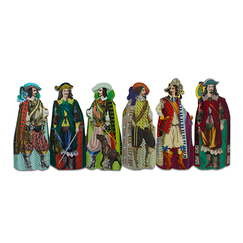 6 Bookmarks accordeon Musketeers