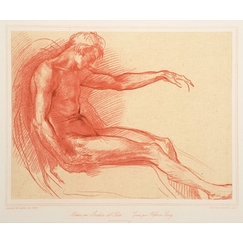 Engraving Study of man figure - Andrea del Sarto