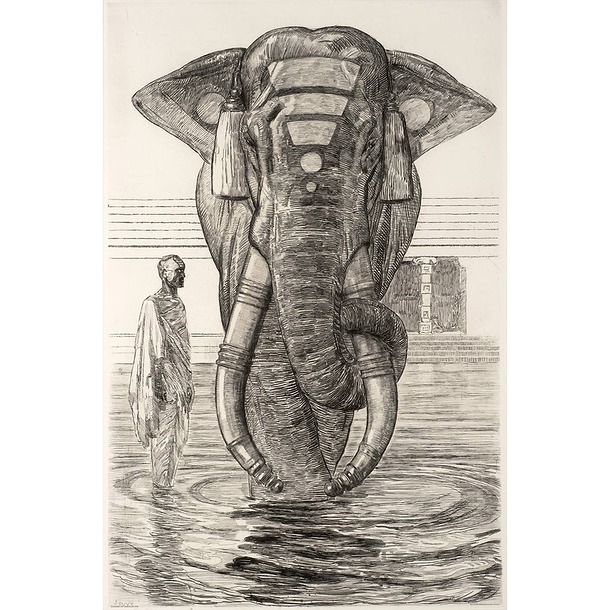 Éléphant du temple de Siva (Indes anglaises) - Paul Jouve