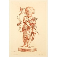 Autre petit Saint Jean-Baptiste debout portant un mouton et une croix