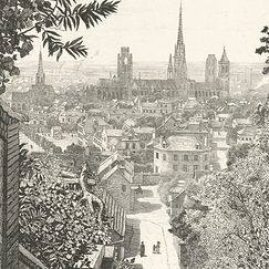 Rouen - View taken from rue Louis Bouillet