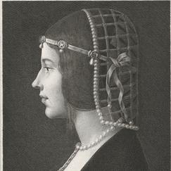 Estampe Béatrix d'Este - Léonard de Vinci