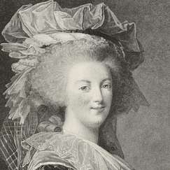 Estampe Portrait de Marie-Antoinette, en buste - Elisabeth Vigée Le Brun