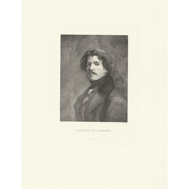 Estampe Portrait d'Eugène Delacroix