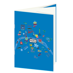 Notebook Corbineau - Map of Paris (Blue)