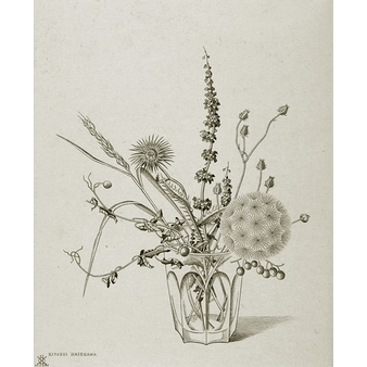 Fleurs des champs dans un verre (automne) - Hasegawa