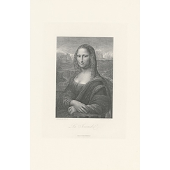 Engraving Portrait of Monna Lisa - Leonardo da Vinci