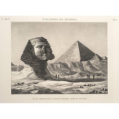 Memphis. Vue du Sphinx et de la grande pyramide, prise du sud-est