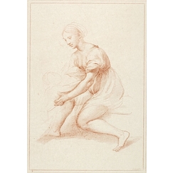 Engraving Study of the Virgin for the holy family of Francis I - Raphael