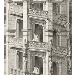 Blois Castle. Staircase of the François 1er wing