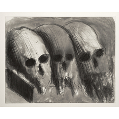 Estampe Vanité aux trois crânes - Miquel Barceló 2005