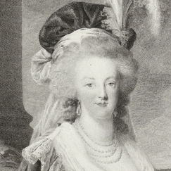 Engraving Portrait of Marie-Antoinette, Queen of France - Vigée-Lebrun