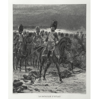 Engraving The Battle of Eylau - Édouard Detaille