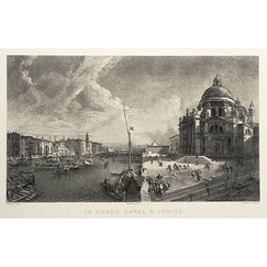 Estampe Le grand canal à Venise - Canaletto