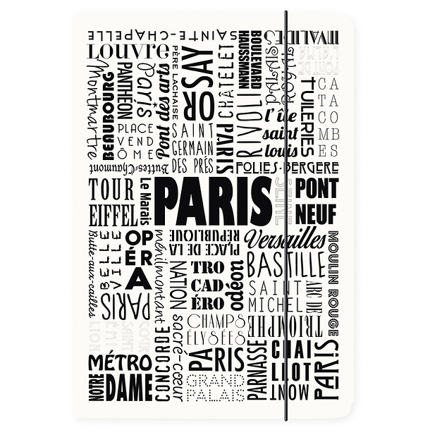 Folder 25 x 35 cm Paris Typo