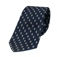 Fleurs de lis Tie - Blue