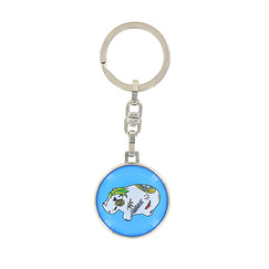 Blue hippopotamus keyring