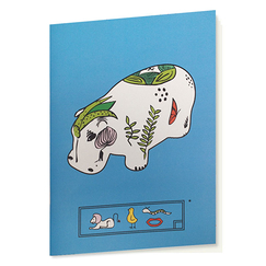 Sketch Book Baron - Hippopotamus and Hieroglyphs (Blue)