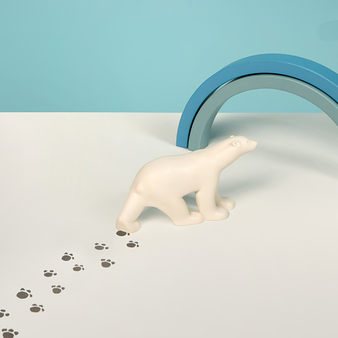 Figurine Ours blanc Pompon