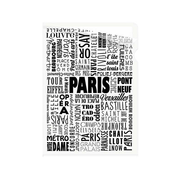 A5 Clear File Paris Typo