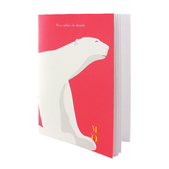 Cahier de dessin Ours blanc Pompon