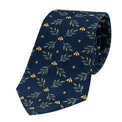 Fleurs de lis Tie - Blue