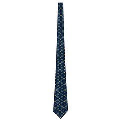 Fleurs de lis Tie - Blue