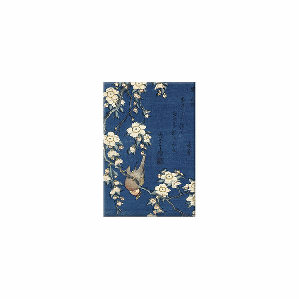 Magnet Hokusai Bouvreuil et cerisier