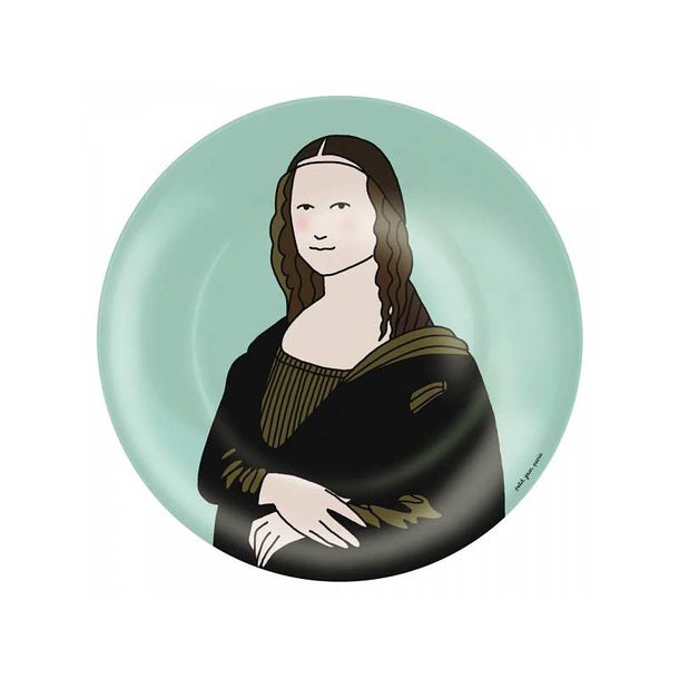 "Monna Lisa" plate - Bleu