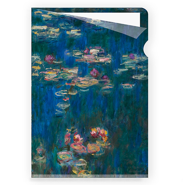 Water Lilies, green reflections Monet Clear file - A4