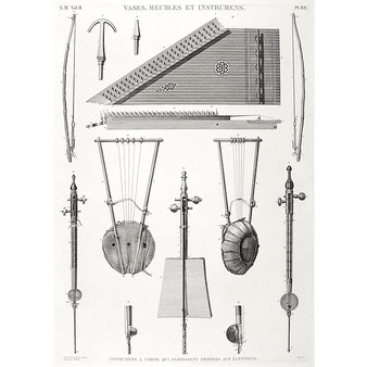 Instruments à cordes qui paraissent propres aux égyptiens