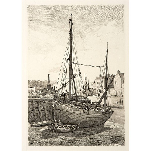 Grande barque à Saint-Valéry-en-Caux