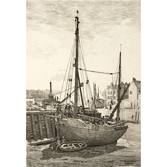 Grande barque à Saint-Valéry-en-Caux - Emile-Frédéric Nicolle