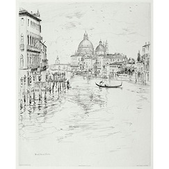 Engraving Grand canal, Venice - Frank Armington