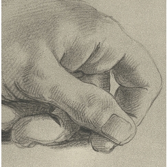 Estampe Etude de main - Alphonse Alexandre Leroy