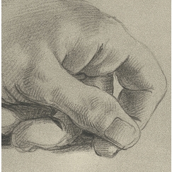 Engraving Study of a hand - Alphonse Alexandre Leroy