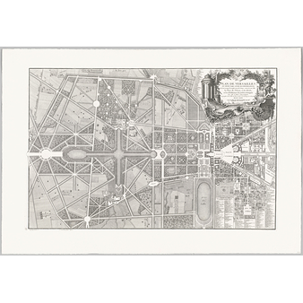 Versailles map, the small park and its outbuildings