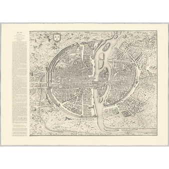 Plan en perspective de la ville de paris, telle qu'elle était sous le règne de charles ix, dit "Plan de la tapisserie"