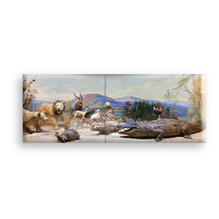 Magnet Diorama with lions