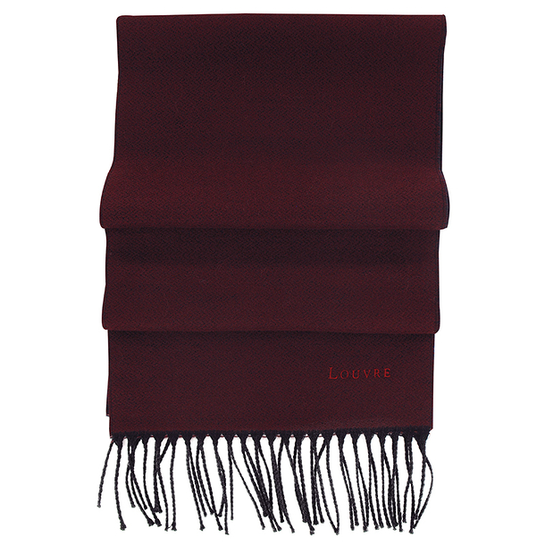 Embroidered Scarf Louvre - Burgundy