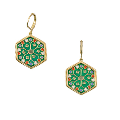 Earrings Plique enamel