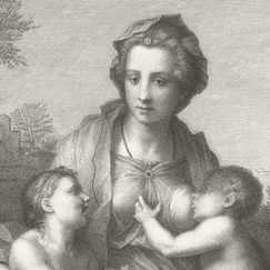 Engraving Charity - Andrea del Sarto